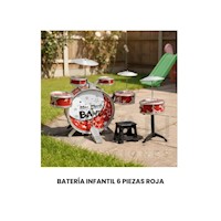 Batería Infantil 6 Piezas Roja
